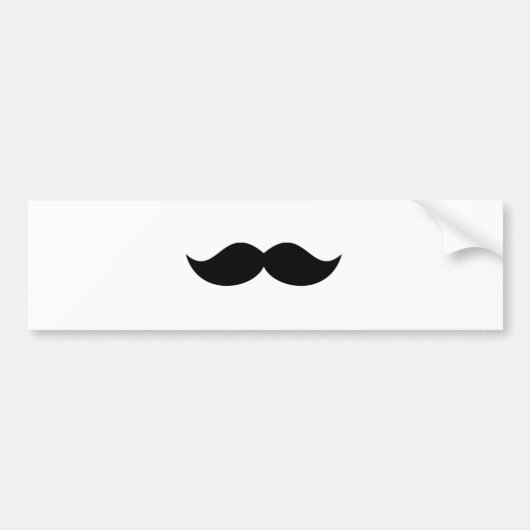 STASH MOUSTASH MOSTASHe snor of snor Bumpersticker (Voorkant)