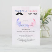 Stashes of Lashes Gender onthullen Baby shower Kaart (Staand voorkant)