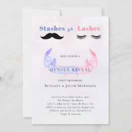 Stashes of Lashes Gender onthullen Baby shower Kaart
