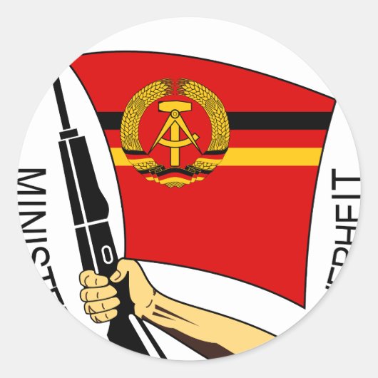 Stasi - DDR (Deutsche Demokratische Republik) Ronde Sticker (Voorkant)