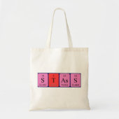 Stass periodieke table name canvas tas (Voorkant)