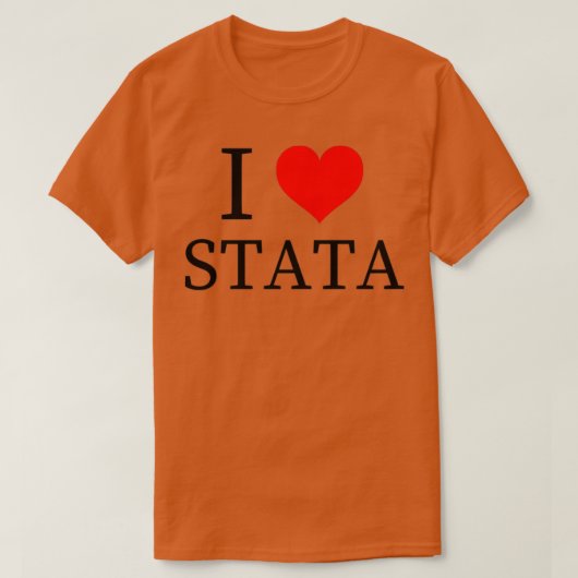 STATA econometrie econ studentenstatistieken T-shirt (Design voorkant)