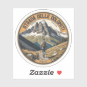 Statale weg 48 van de Dolomieten Sticker (Vel)