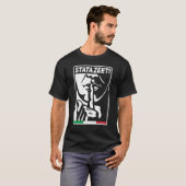STATAZEET BE Quiet STATAZIT Italiaans-Amerikaanse  T-shirt (Voorkant volledig)