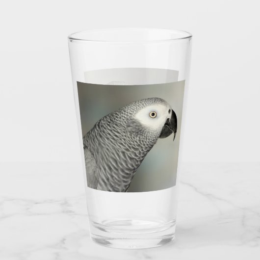 State African Gray Parrot Glas (Voorkant)