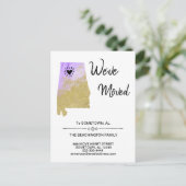 *~* STATE ALABAMA - Glitter Bewegend Nieuw Adres A Aankondigingskaart (Staand voorkant)