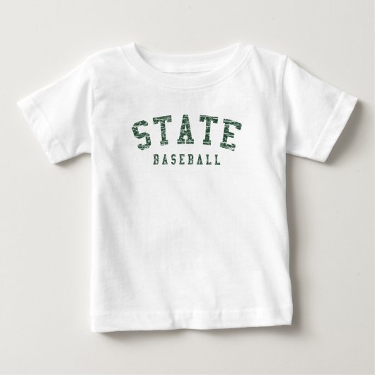 STATE Baseball (groen) T-Shirt (Voorkant)