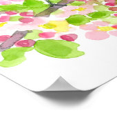 State Bird of Arkansas Mockingbird Flowers Poster (Hoek)