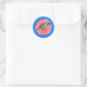 State Bird of Arkansas Ronde Sticker (Tas)
