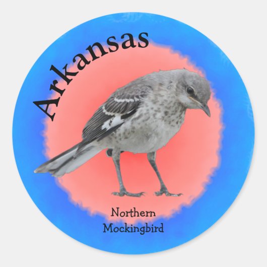 State Bird of Arkansas Ronde Sticker (Voorkant)