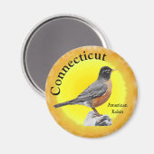 State Bird of Connecticut Magneet (Voorkant / Achterkant)