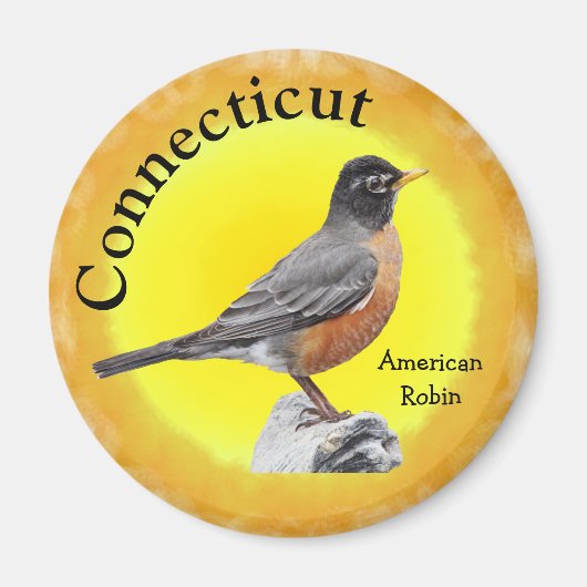 State Bird of Connecticut Magneet (Voorkant)