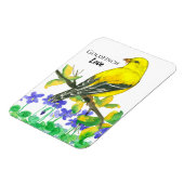 State Bird of New Jersey American Goldfinch Love Magneet (Linkerzijde)