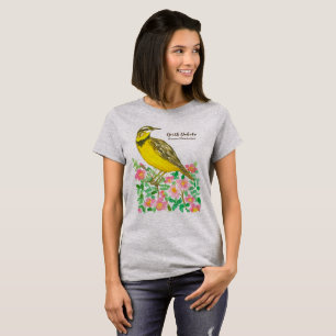 State Bird of North Dakota Westerne Meadowlark T-shirt