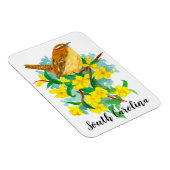 State Bird of South Carolina Wren Waterverf Magneet (Rechterzijde)