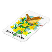State Bird of South Carolina Wren Waterverf Magneet (Linkerzijde)