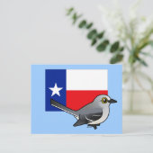 State Birdorable of Texas: Noordelijke Mockingvoge Briefkaart (Staand voorkant)