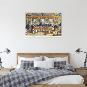 State Cabin, Newcome's Exit after Dinner, bord voo Canvas Afdruk (Insitu (Slaapkamer))