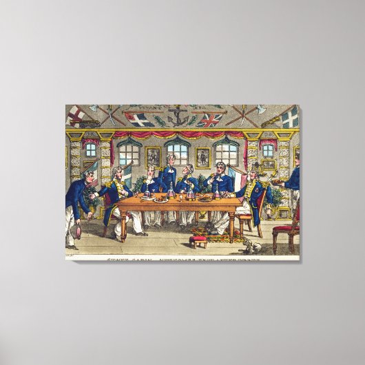 State Cabin, Newcome's Exit after Dinner, bord voo Canvas Afdruk (Voorkant)