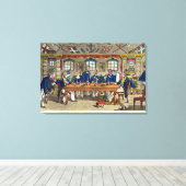 State Cabin, Newcome's Exit after Dinner, bord voo Canvas Afdruk (Insitu (Houten vloer))