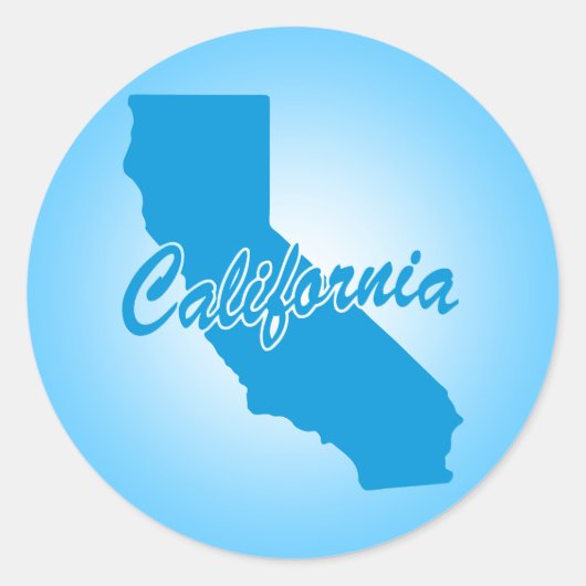State California Classic Round Sticker (Voorkant)