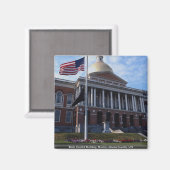 State Capitol Building, Boston, Massachusetts, VS Magneet (Voorkant / Achterkant)