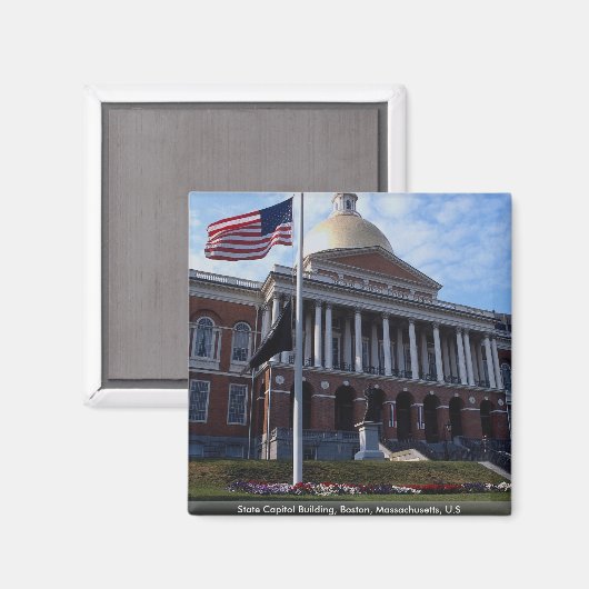 State Capitol Building, Boston, Massachusetts, VS Magneet (Voorkant / Achterkant)