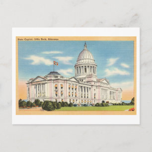 State Capitol Building, Vintage van Arkansas Briefkaart