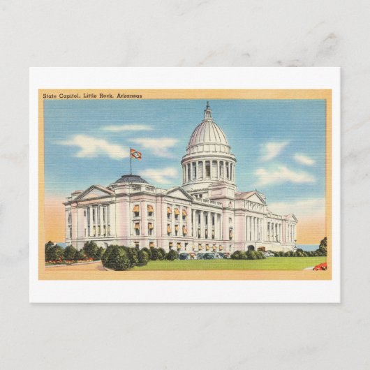 State Capitol Building, Vintage van Arkansas Briefkaart (Voorkant)