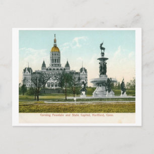 State Capitol, Hartford CT 1907  Briefkaart