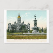State Capitol, Hartford CT 1907  Briefkaart (Voorkant)