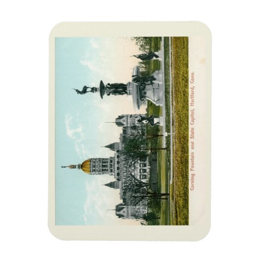 State Capitol, Hartford CT 1907  Magneet (Verticaal)