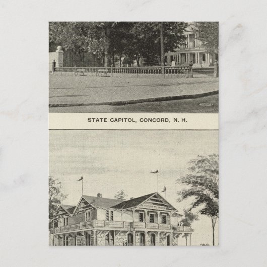 State Capitol, NH State Bldg, Columbian Exposition Briefkaart (Voorkant)