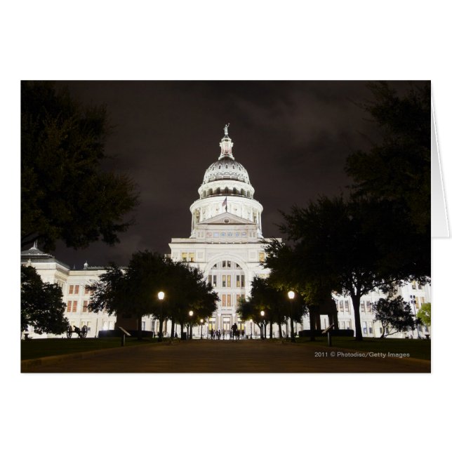 State Capitol of Austin, Texas bij nacht (Voorkant Horizontaal)
