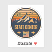 State Center, Iowa Sticker (Vel)