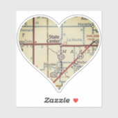 State Centre Iowa  Map Sticker (Vel)