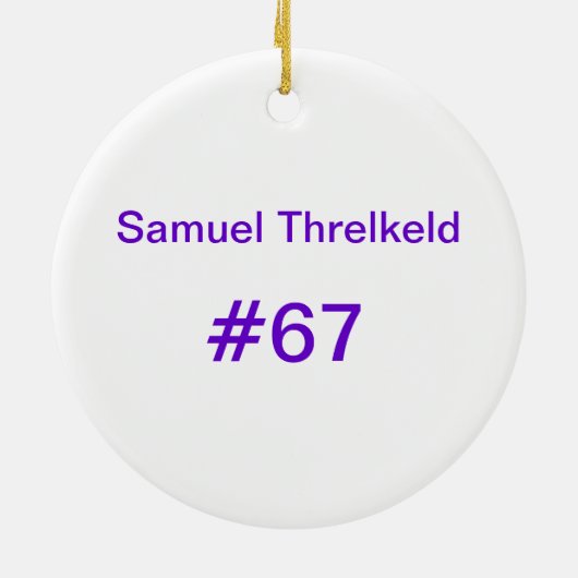 State Champ Fayetteville Ornament (Achterkant)