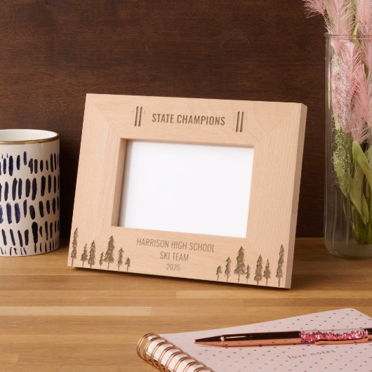 State Champions School Ski Team Custom Gegraveerde Lijstjes (Links)