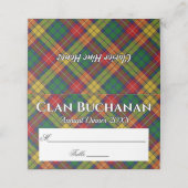 State Clan Buchanan Tartan Motto Plaatskaartje (Buitenkant ongevouwen)