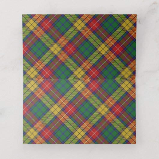 State Clan Buchanan Tartan Motto Plaatskaartje (Binnenkant ongevouwen)