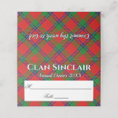 State Clan Sinclair Tartan Motto Plaatskaartje (Buitenkant ongevouwen)