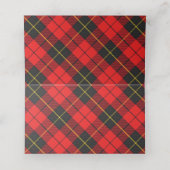 State Clan Wallace Red en Black Tartan Motto Plaatskaartje (Binnenkant ongevouwen)