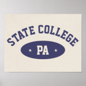 State College, PA Retro Varsity-Style Poster (Voorkant)