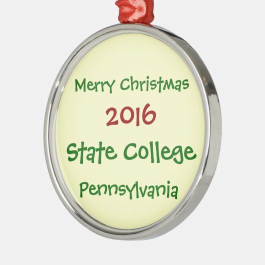 STATE COLLEGE PENNSYLVANIA CHRISTMAS ORNAMENT 2016 (Links)