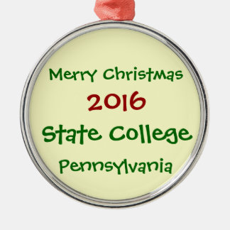 STATE COLLEGE PENNSYLVANIA CHRISTMAS ORNAMENT 2016