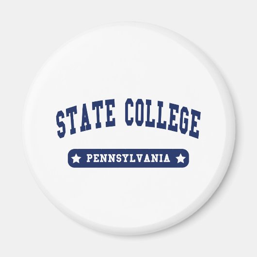 State College Pennsylvania College Stijl T-shirt Magneet (Voorkant)
