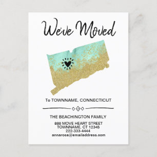 *~* STATE CONNECTICUT   Nieuw adres - verplaatsen Aankondigingskaart