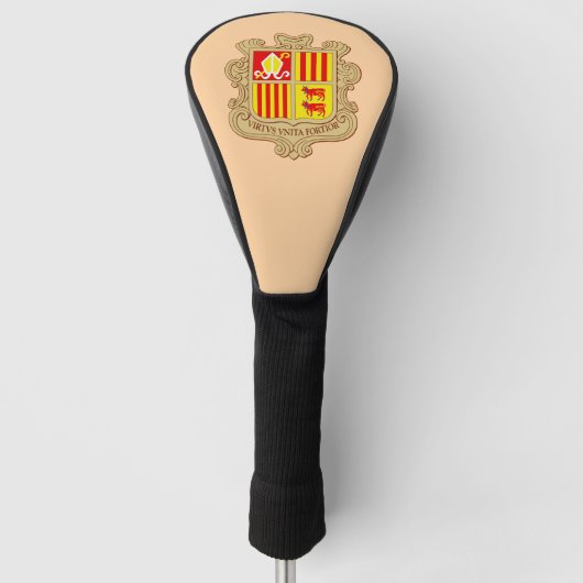 State Emblem of Andorra Historic Co-Principality Golfheadcover (Voorkant)