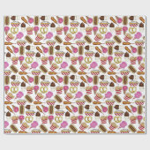 State Fair Carnival Food Nachos Cotton Snoep Cadeaupapier (Vlak)