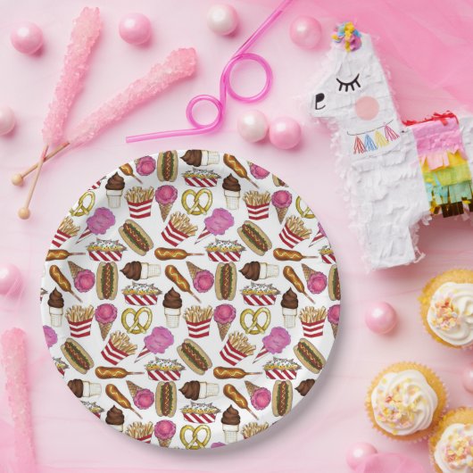 State Fair Carnival Food Nachos Cotton Snoep Papieren Bordje (Feest)